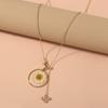 Comercio Exterior Transfronterizo Joyería Planta Seca Natural Colgante de Crisantemo Collar Pendientes de Margarita Accesorios para Mujeres Estilo Ins Moderno