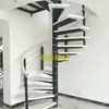 Escalera de Caracol Interior Ático Pequeño Completo Dúplex Villa Uso Columna Central Madera Maciza Apartamento Loft Escaleras Giratorias