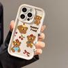 Cherry Osito Marrón es Adecuado para Funda de Teléfono iPhone 17 Pro Max, 17 Apple 16 Mate 15/14 Funda Suave Linda