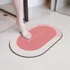 Alfombrilla suave de Diatomeas para baño, alfombrilla absorbente para el suelo, alfombrilla de secado rápido para la entrada del baño y el inodoro, alfombrilla para la entrada
