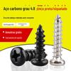 Aço Carbono Pa Grau 4.8 Niquelado Cabeça Redonda Phillips Autoatarraxante Pequenos Parafusos Cabeça Panela Preta Parafusos Autoatarraxantes para Madeira M2-M4M5