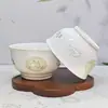 Tazón Li Yan de 5.2 pulgadas Tazón de Arroz Cerámico para el Hogar Lindo Osito Pequeño Floral Alta Apariencia Tazón para Comer