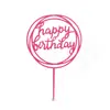 Cartão Decorativo Plug-in de Aniversário Acrílico Rico Decoração de Bolo Plug-in Rede Popular Decoração de Bolo Sobremesa Pacote com 10