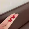 Hebilla de Oreja de Mariposa Distintiva Estilo Coreano Danzante Diseño de Nicho Sentido de Diseño Lujo Ligero Moda Elegante Exquisito Todo-partido Joyería para Orejas