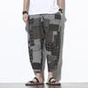 Comercio transfronterizo Sudeste Asiático Japonés talla grande Color Playa Viento Algodón y Lino Pantalones hasta el tobillo Verano Pantalones casuales de hombre Pantalones de mendigo