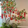 Colgante de la Fortuna del Año del Caballo 2026 Nuevo Creativo Pequeña Linterna de Año Nuevo Decoración Festival de Primavera Planta Verde Pequeño Adorno Colgante