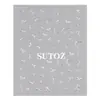 Adesivos de Nail Art Transfronteiriços Novos Adesivos Quentes de Venda para o Ano Novo Coração Doce com Glitter Fita Laço Adesivos de Unha Adesivos