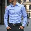 Nueva camisa de rayas de manga larga para hombre para primavera y otoño, holgada y casual, se puede personalizar con tu propio diseño