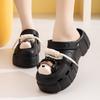 Zapatos de Verano para Mujer Nuevos Zapatos con Agujeros Audífonos Perro Lindo Dibujo Animado Ropa Exterior Suela Gruesa Zapatos de Jardín Sandalias Zapatillas con Agujeros