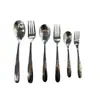 Fabricante Fuente Transfronteriza Juego de Cubiertos de Acero Inoxidable 410 con Mango Curvo para Cuchara y Tenedor para Cocina Occidental, Adecuado para Uso Doméstico y Comercial, Grandes Cantidades Disponibles para Envío Inmediato