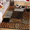 Alfombra de Animales Americanos con Patrón de Costura Transfronterizo para Hogar, Dormitorio, Sala de Estar, Hotel, Mesa de Café, Cama Completa, Alfombra Retro