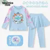 Traje de Baño Infantil Zootopia Judy Nick para Niñas de Dos Piezas Manga Larga Pantalón Largo Protección Solar Secado Rápido Conjunto de Ropa de Baño para Niñas