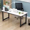 Escritorio de computadora de madera maciza, escritorio, escritorio para oficina en casa, escritorio de escritura, mesa larga para dormitorio, escritorio para juegos, mesa rectangular, diseño minimalista