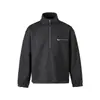 Sudadera retro minimalista de moda estilo japonés Rumeng con media cremallera y cuello alto para hombre, top casual versátil de punto suelto para otoño