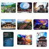 Ímã de Geladeira de Vidro Paisagem de Longyan Yongding Tulou Rua Antiga de Peitian Cidade Antiga de Tingzhou Monte Guan Zhai Souvenir Turístico Presente