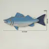 Decoración de Pared Tridimensional con Forma de Pez Estilo Mediterráneo, Decoración de Pared para Entrada y Sala de Estar, Adorno Colgante de Pez Temático del Océano, Colgante de Pared para el Hogar