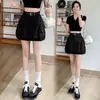Nueva falda de verano anti-exposición con un cinturón estiloso, falda de estilo casual, falda-pantalón corta de trabajo de moda
