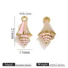 Colgante de Concha Gotas de Aceite de Acero Inoxidable Colgante para Pulsera DIY Colgante Serie Oceánica Colgante de Concha Colgante para Llave
