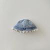 Sombreros Coreanos Infantiles Yipan Primavera y Otoño 2026 Nuevo Estilo Ins Mezclilla Encaje Sombrero de Pescador para Bebé Sombrero de Cubo para Bebé
