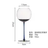 Fundo Preto Gravata Borboleta Azul Taça de Vinho Tinto Estilo Europeu Luxo Leve Doméstico Grande Capacidade Maçã Colorida Taça de Vinho