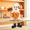 Fantasma Calabaza Gnomo de Halloween Adorno de Madera Hoja de Arce Cosecha Acción de Gracias Decoración del Hogar Artesanías de Madera