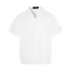 Camisa de Manga Corta de Color Sólido para Hombre de la Marca Vibe Trendy, Corte Holgado, Diseño Pequeño, Estilo Japonés, Versátil, Camisa Casual de Cuello para Verano