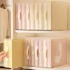 Artefato de armazenamento de calças guarda-roupa roupas camadas caixa de grade doméstica cesta organizadora caixa de armazenamento de gaveta de roupas bolso