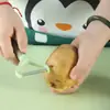 Fatiador de Melão Doméstico descascador de aço inoxidável Fatiador de Frutas utensílio de cozinha descascador Fatiador de Melão e Frutas cabo de duas cores