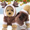 Roupas para Animais de Estimação de Natal para Cães Pequenos, Médios e Grandes, Casacos de Algodão Teddy, Roupas de Rena para Gatos e Cães Outono e Inverno Atacado