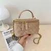 Bolso pequeño cuadrado cruzado de un solo hombro con patrón de diamantes 2026 transfronterizo, bolso tipo caja popular estilo coreano, monedero elegante de alta gama