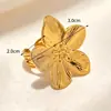Anillo de Perla Flor Lele Jewelry Estilo Exagerado Anillo Ins para Chicas Moda Transfronteriza Europea y Americana Joyería Estilo Vacaciones