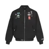Chaqueta aviador de marca de moda estilo americano con insignia bordada para hombres y mujeres, diseño para primavera, otoño e invierno 2026, abrigo casual con cuello de solapa