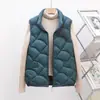 Chaleco para Madre de Edad Media de Otoño e Invierno Chaleco Corto Delgado para Mujer con Cuello Alto Ropa de Abrigo Versátil Casual Chaqueta Chaleco Elegante