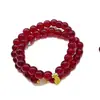 Pulseiras de Vidro de Círculo Duplo Mais Vendidas no Atacado, Joias Artesanais de Contas Estilo Chinês Vintage de Nicho, Vendas Diretas da Fábrica