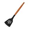 Utensilios de Cocina de Madera con Mango de Silicona Transfronterizos, Utensilios de Cocina de Madera Resistentes a Altas Temperaturas para el Hogar al por Mayor, Espátula de Cocina, Utensilios de Cocina