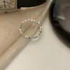 Anillo Liso de Plata de Ley S925 Anillo de Flor Cepillada con Circonita Anillo Abierto para Dedo Índice de Mujer Nicho de Gama Alta No Descolorante Venta al por Mayor