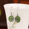 Pendientes de plata de ley S925 con diseño de ciervo, estilo retro con diseño de mariposa antigua y forma de huevo, elegantes y combinables.