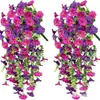 Amazon Cross-Border Ipomeia Artificial Eucalipto Flor Trombeta Videira Pendurada na Parede Jardim Pátio Flor Artificial Videira Decorativa