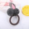 Nueva cuerda para el cabello para niños, linda bola de pelo, anillo para el cabello de conejo, lazo para el cabello de felpa de dibujos animados para niñas, tocado, banda de goma, accesorios para la cabeza