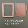 Mini Marco de Fotos de Madera con Panel Trasero Transparente, en Blanco para Colorear DIY Mini Escena