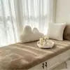 Almofada de pelúcia de pelo de coelho sintético para bay window estilo ins almofada de pelúcia para peitoril de janela de quarto antiderrapante lavável à máquina toque de alta qualidade vendas diretas da fábrica