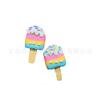 Cerámica blanda simulación expresión de helado tira de helado tocado diy, llavero crema accesorios para funda de teléfono móvil