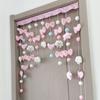 Cortina de Puerta Nube Blanca Polvo Lazo Dormitorio Cortina Inferior Cortina de Tela Cortina de Puerta Decorativa Nube Blanca Campana Sin Perforaciones