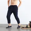 5 Pantalones Casuales Nuevos de Algodón y Lino para Hombre, Pantalones de Lino, Largo Tres Cuartos y Nueve Cuartos, Corte Ajustado, Estilo Verano, Pantalones Casuales para Hombre Estilo Chino