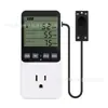 Interruptor de control automático de temperatura para invernaderos de cría, controlador digital de temperatura y humedad, enchufe inteligente industrial de control de temperatura