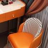 Silla de Maquillaje de Lujo Ligero para Celebridades de Internet para Uso en Casa, Silla Perezosa con Respaldo de Almacenamiento para Dormitorio, Taburete de Tocador, Taburete de Almacenamiento para Manicura