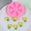 Molde de silicone em formato de margarida, molde de decoração de borda para bolo de aniversário, ferramenta de panificação DIY para fondant e chocolate