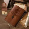 Cuaderno de Hojas Sueltas Estudiante Papel Kraft Libreta de Mano Bloc de Notas Simple Diario DIY Cuaderno de Viaje Antiguo