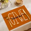 Temu Alfombrilla Decorativa de Otoño para Acción de Gracias Estampado de Calabaza Vajilla Esterilla Aislante Simple y Versátil Alfombrilla de Mesa para Comedor Occidental
