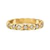 Anillo con Patrón de Diamantes Tachonado en Acero de Titanio Dorado de 18 Quilates, Suministro Directo desde Fábrica para Comercio Electrónico Transfronterizo, Lujo Ligero
